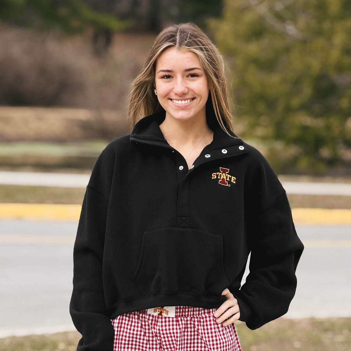 ZooZatz Women's I-State Black Pullover